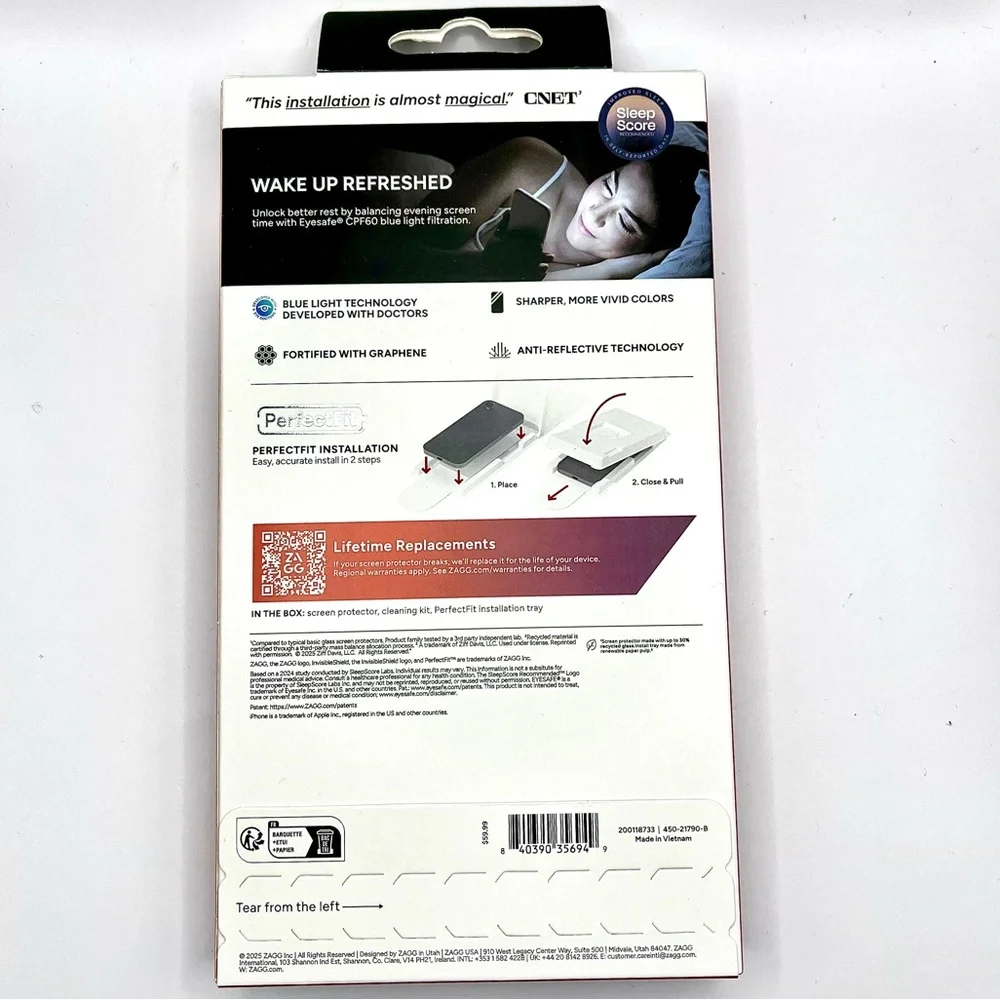 NWT InvisibleShield Sleep Better X11 Stronger Screen Protector for iPhone 17 Pro